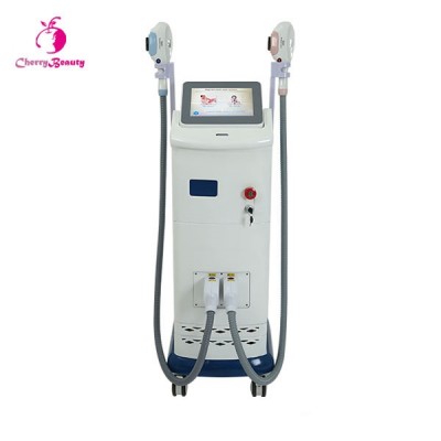 Double SHR handles super hair removal painless IPL skin rejuvenation machine